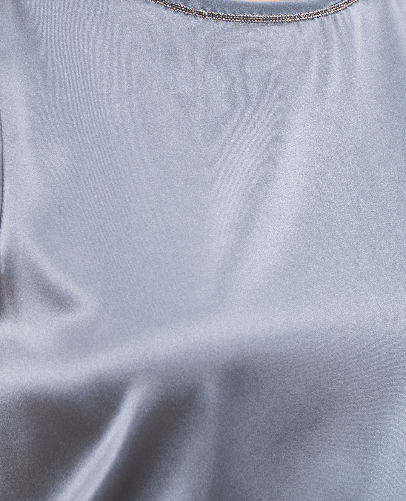 Gray silk top with monil chain Peserico 5