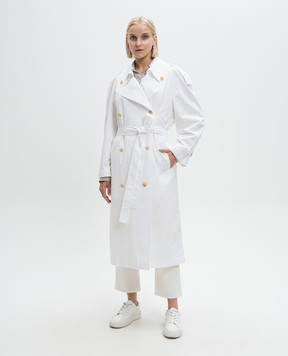 The Row White double-breasted Denver trench coat 8012W2517