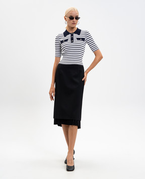 Juun.j Black wool skirt JW5927W035