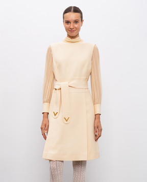 Valentino Beige wool and silk dress 7B3VAG301CF