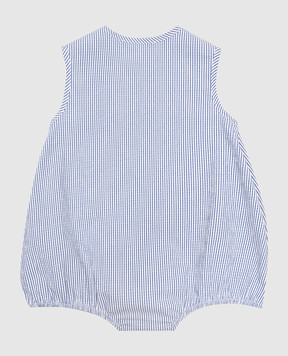 Balmain Baby blue striped bodysuit BWA51BP0487