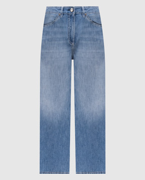 MooRER LANIA blue jeans with a worn effect LANIALGD