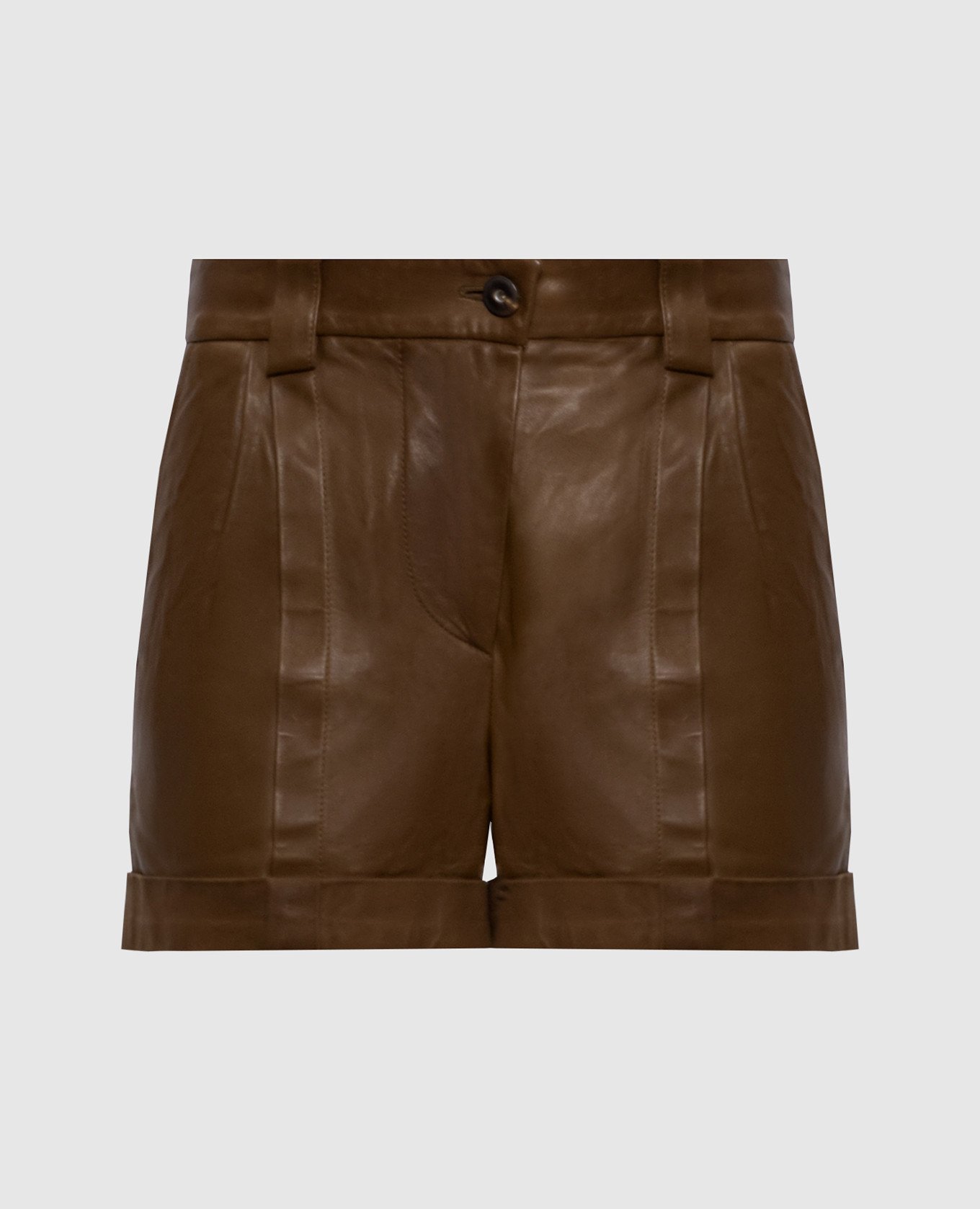 

Brown leather shorts Brunello Cucinelli