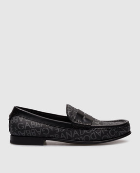 Dolce&Gabbana Gray loafers in logo pattern A30263A3721