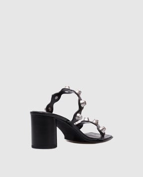 Alexander Wang Rexa black leather mules with studs 30125S012