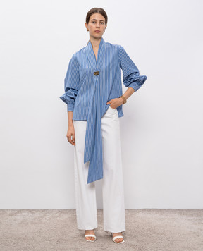 Max Mara Blue striped DISCO blouse DISCO