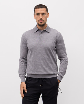 Dolce&Gabbana Gray wool polo shirt GXZ25TJDVBV