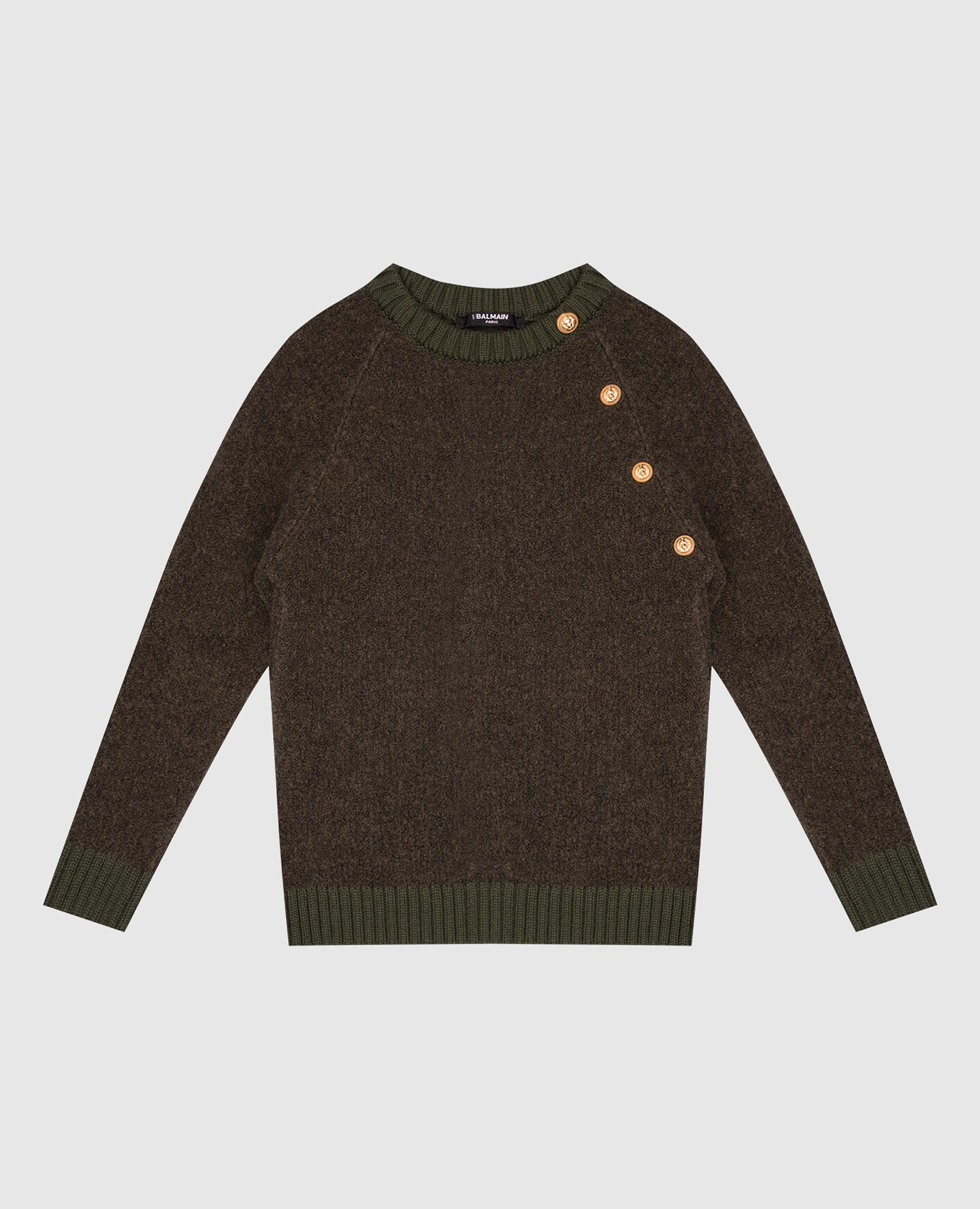 Children&#39;s green sweater with wool Balmain
