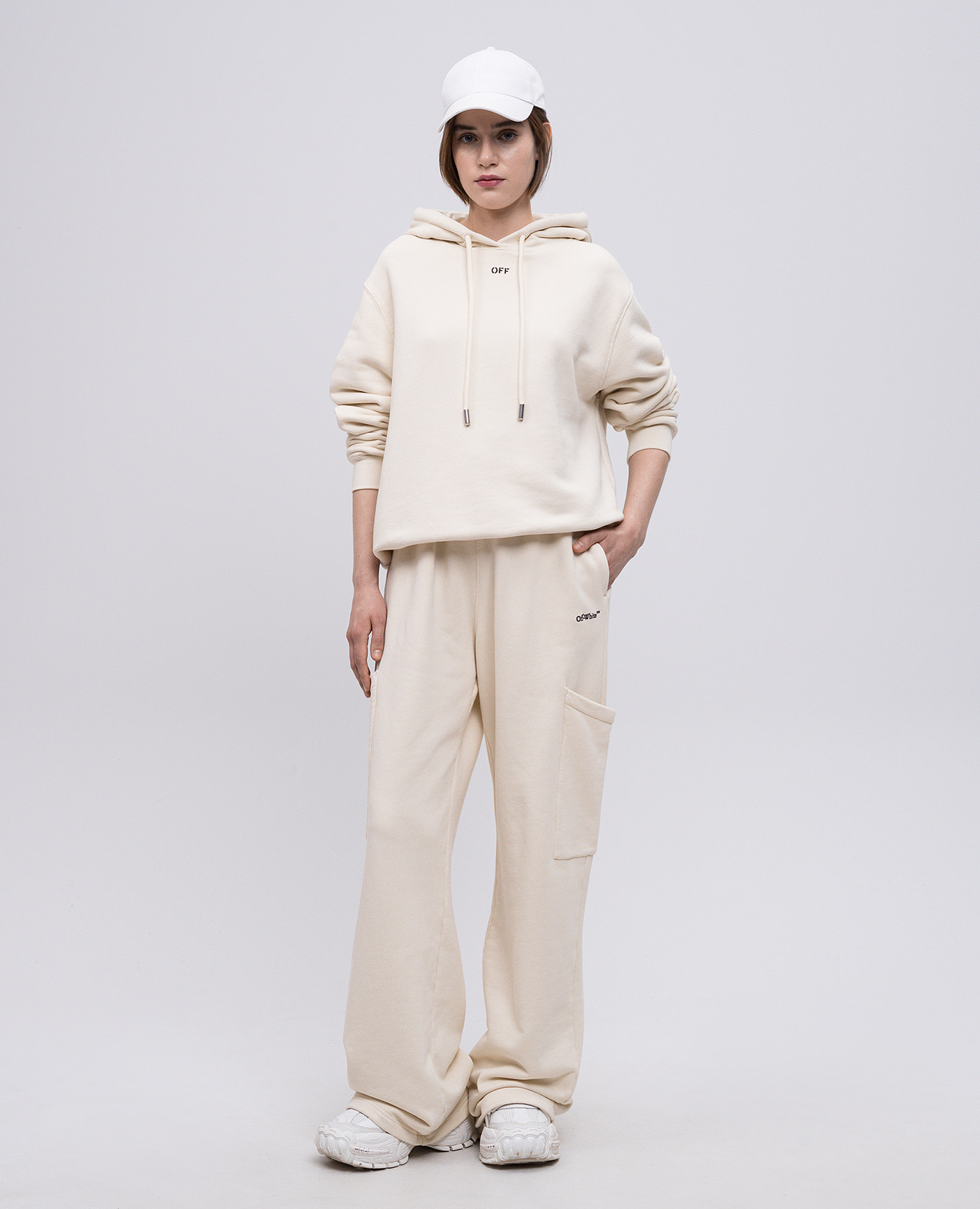 

Beige hoodie with Cloud Arrow print Off-White