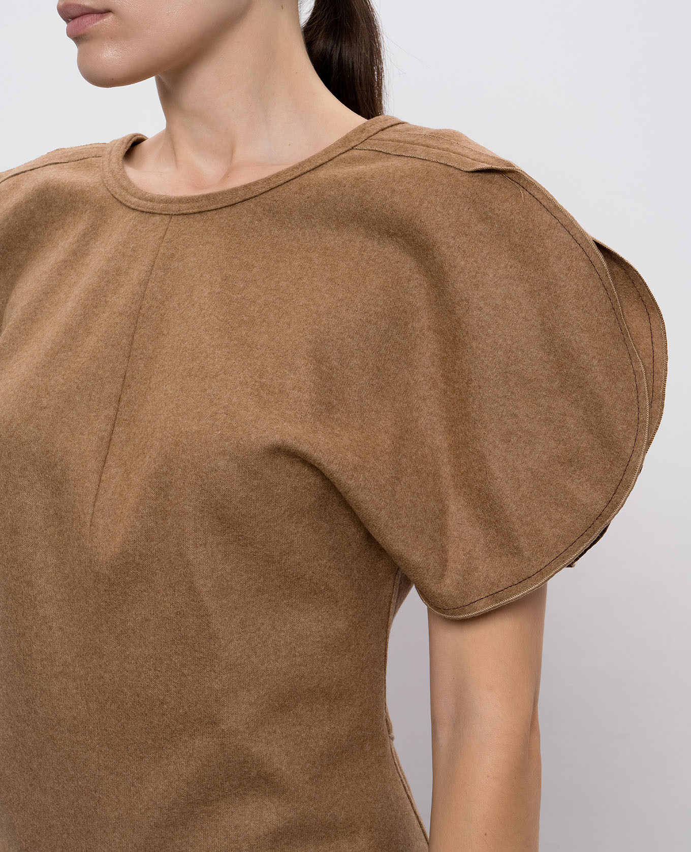 Brown wool and cashmere top Victoria Beckham 5
