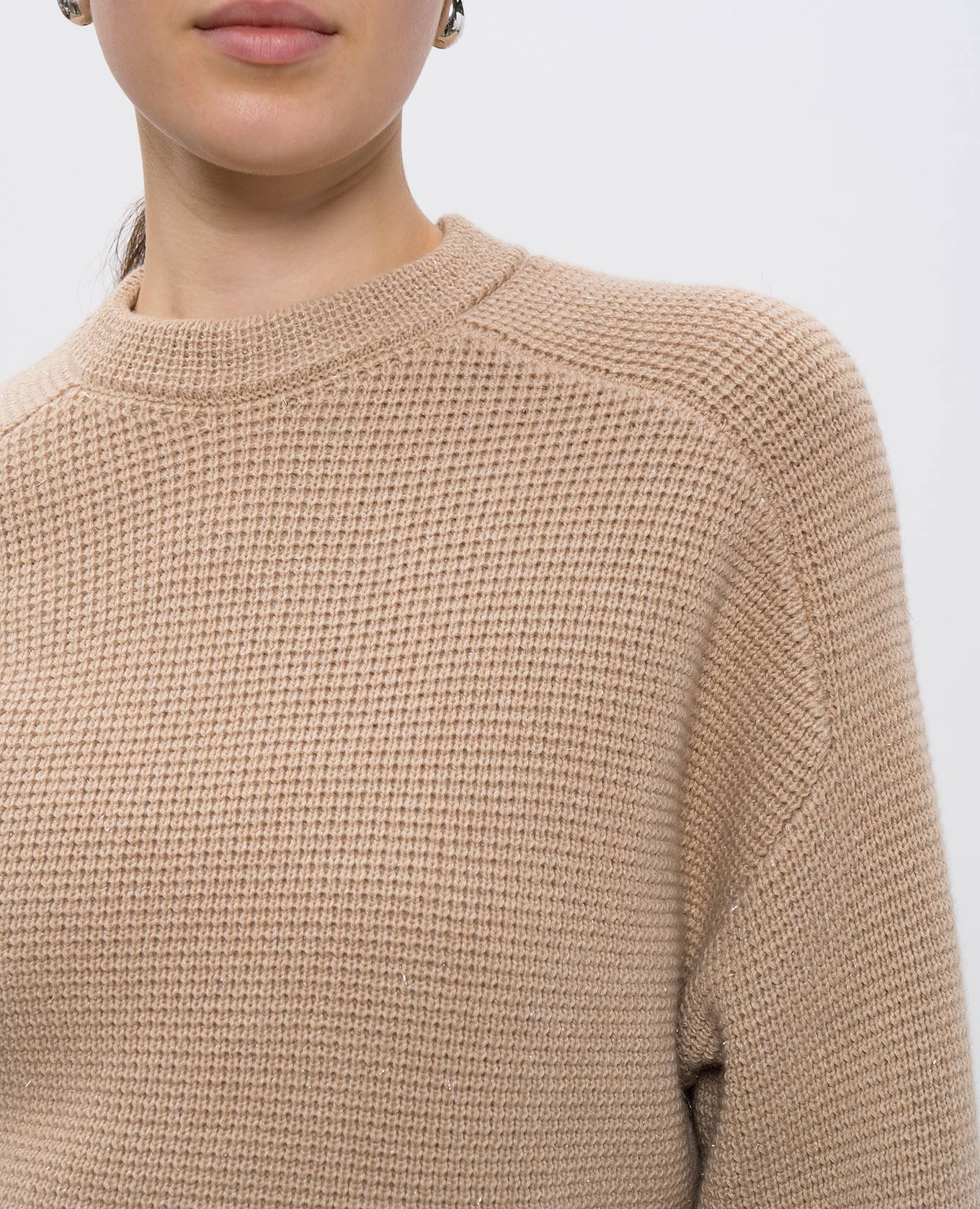 Beige sweater with wool, silk and cashmere Peserico 5