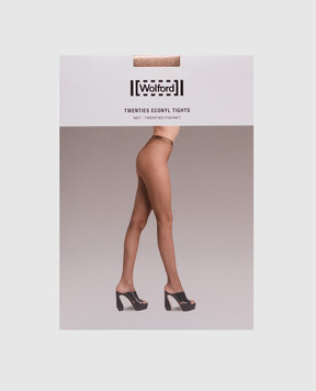 Wolford Beige Twenties Econyl fishnet tights 19393