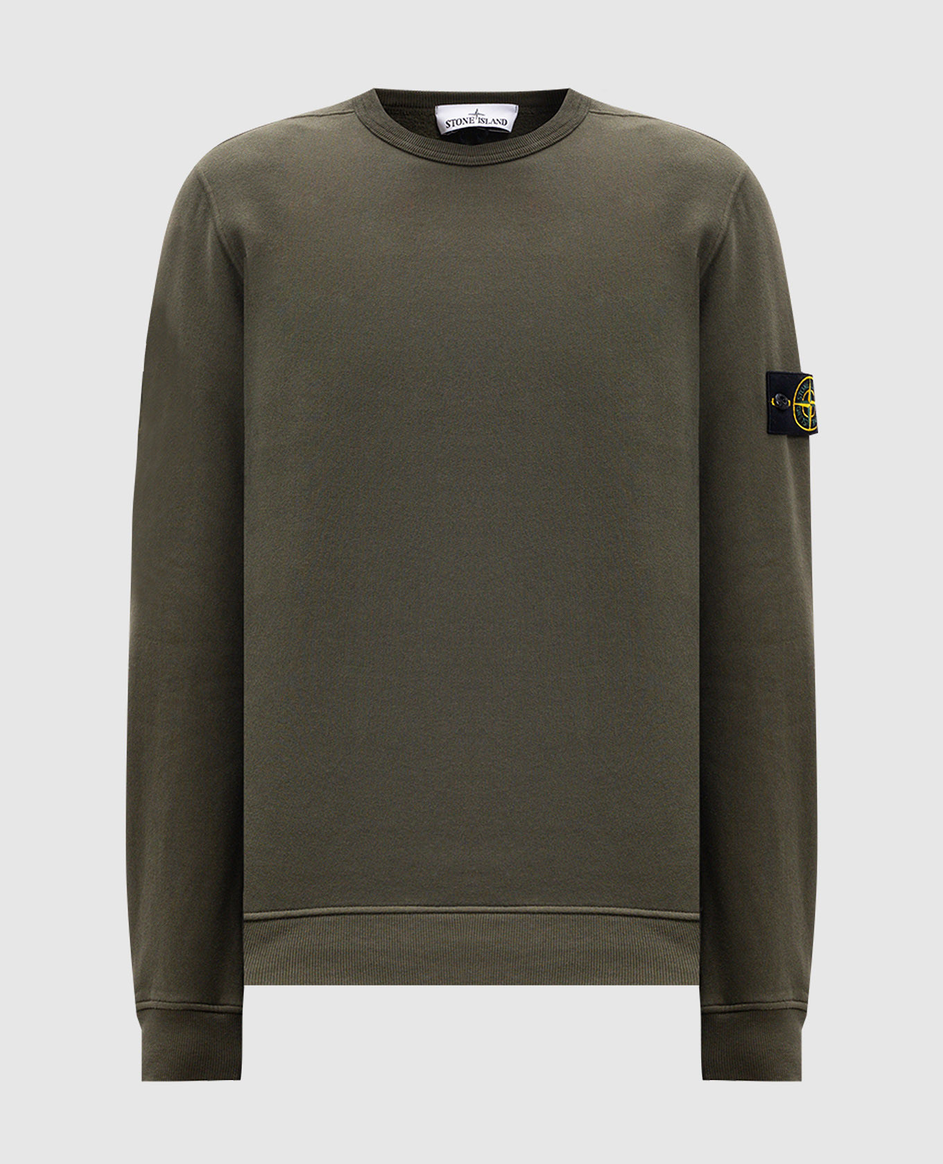 

Green sweatshirt with logo patch Stone Island, Зеленый