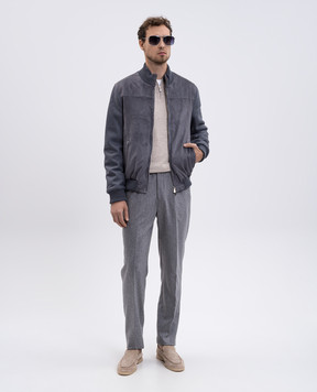 Enrico Mandelli Gray combination jacket 2T107A7405CASHMERE