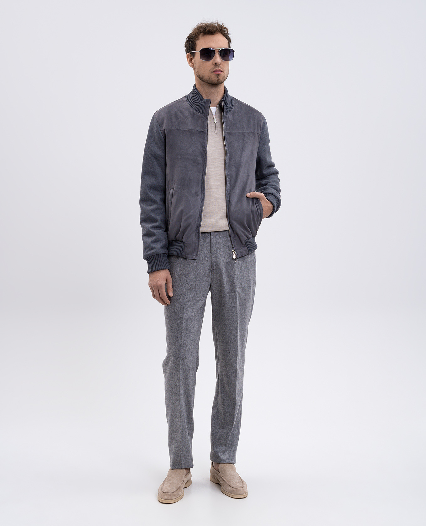 Gray wool pants Enrico Mandelli 2