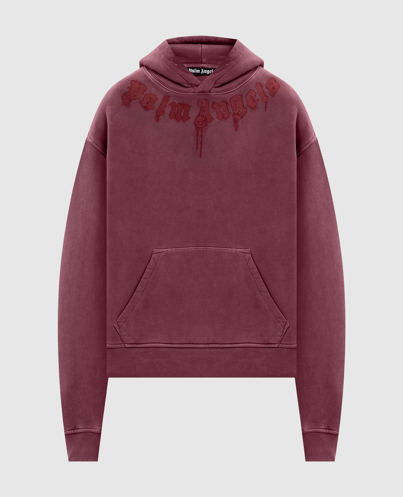 

Burgundy hoodie with logo print Palm Angels