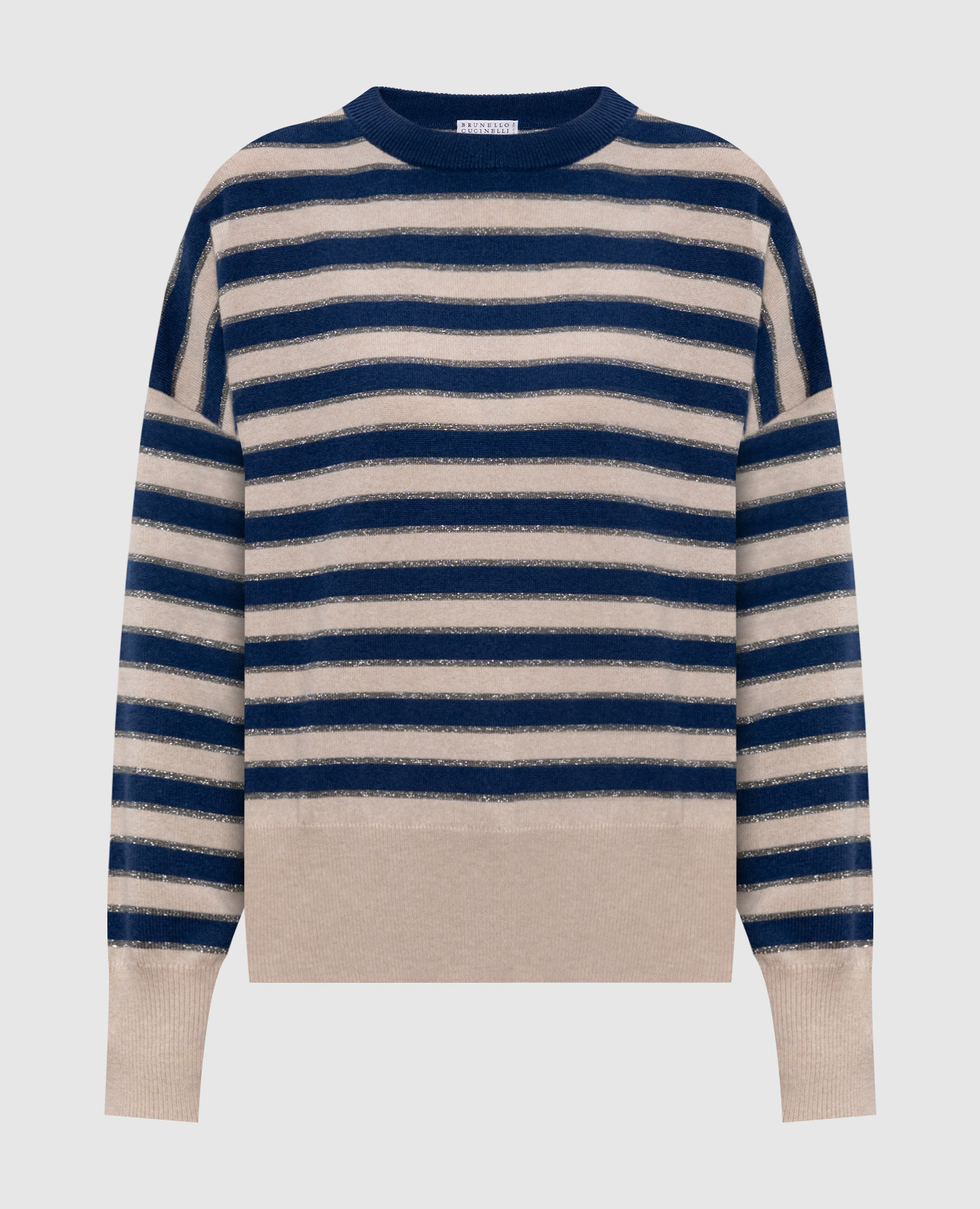 Blue striped cashmere jumper