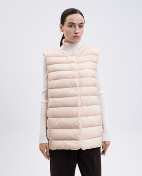 MooRER Beige down quilted vest SENIGALLIAIN SENIGALLIAINS3