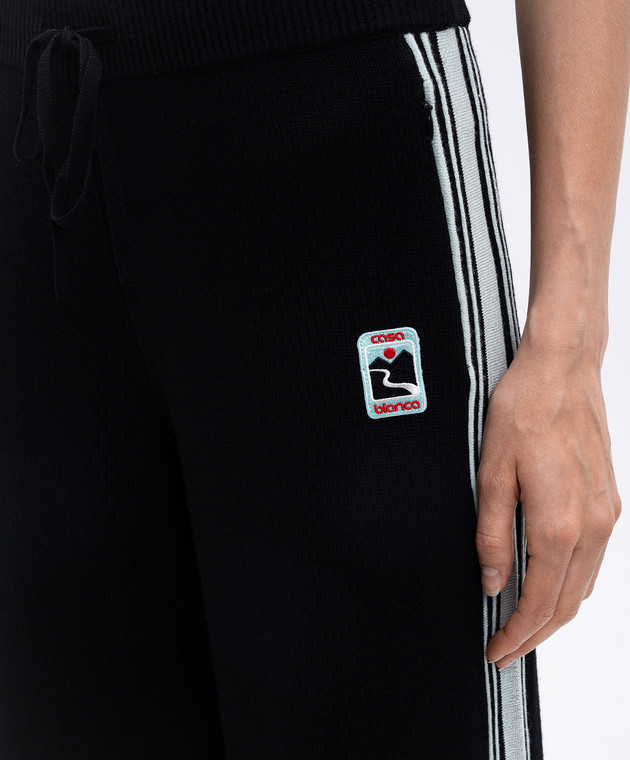 ボトムスその他 Casablanca FW25 Black wool pant (WPF25KW102801 BLACK) Wool Tailored Trousers | Casablanca Paris
