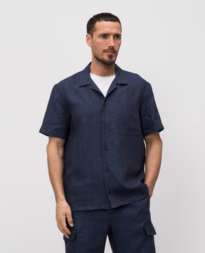Peserico Blue linen shirt R5604902607