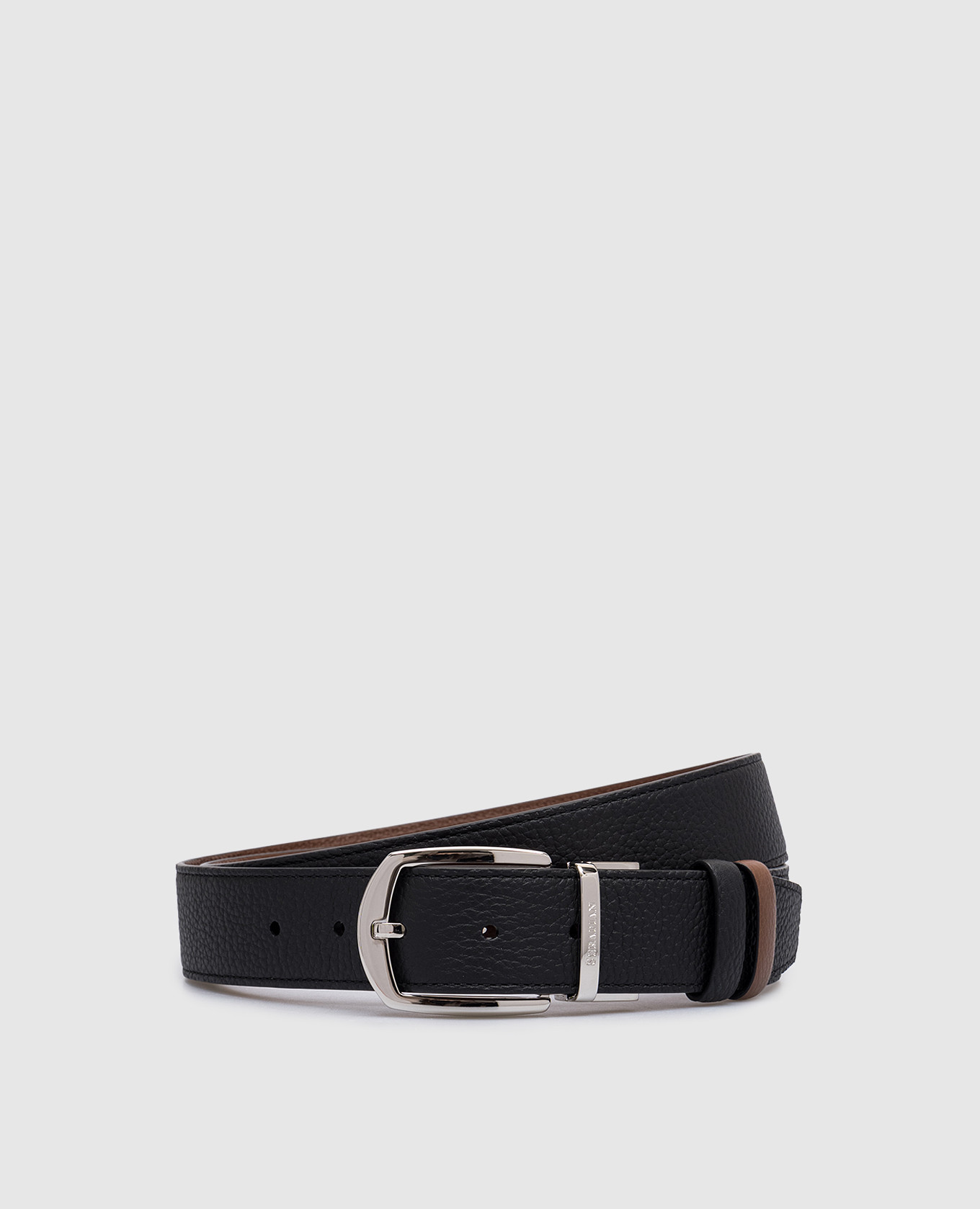 

Double-sided leather belt Serapian, White