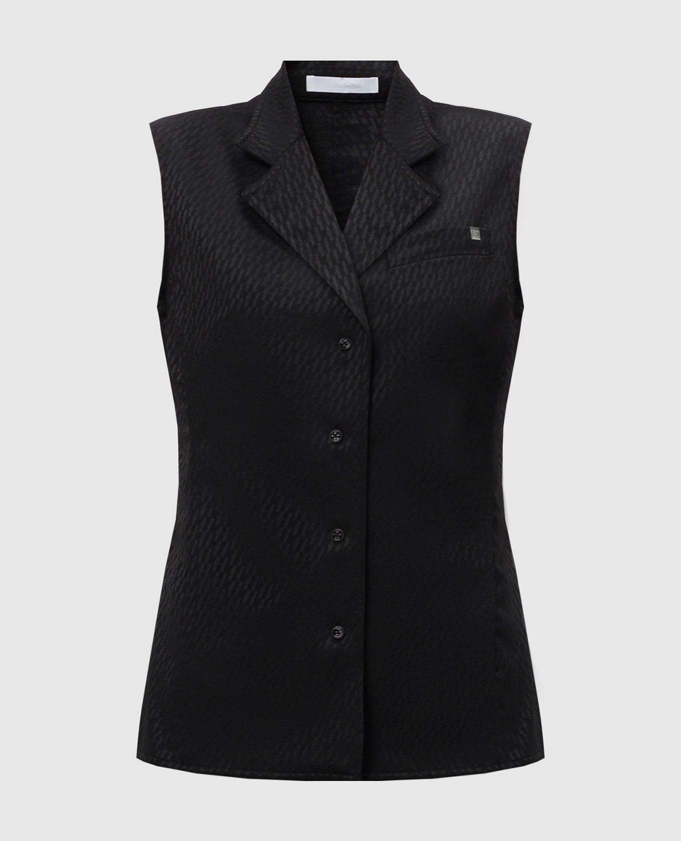 

Black vest with wool in logo monogram pattern Helmut Lang
