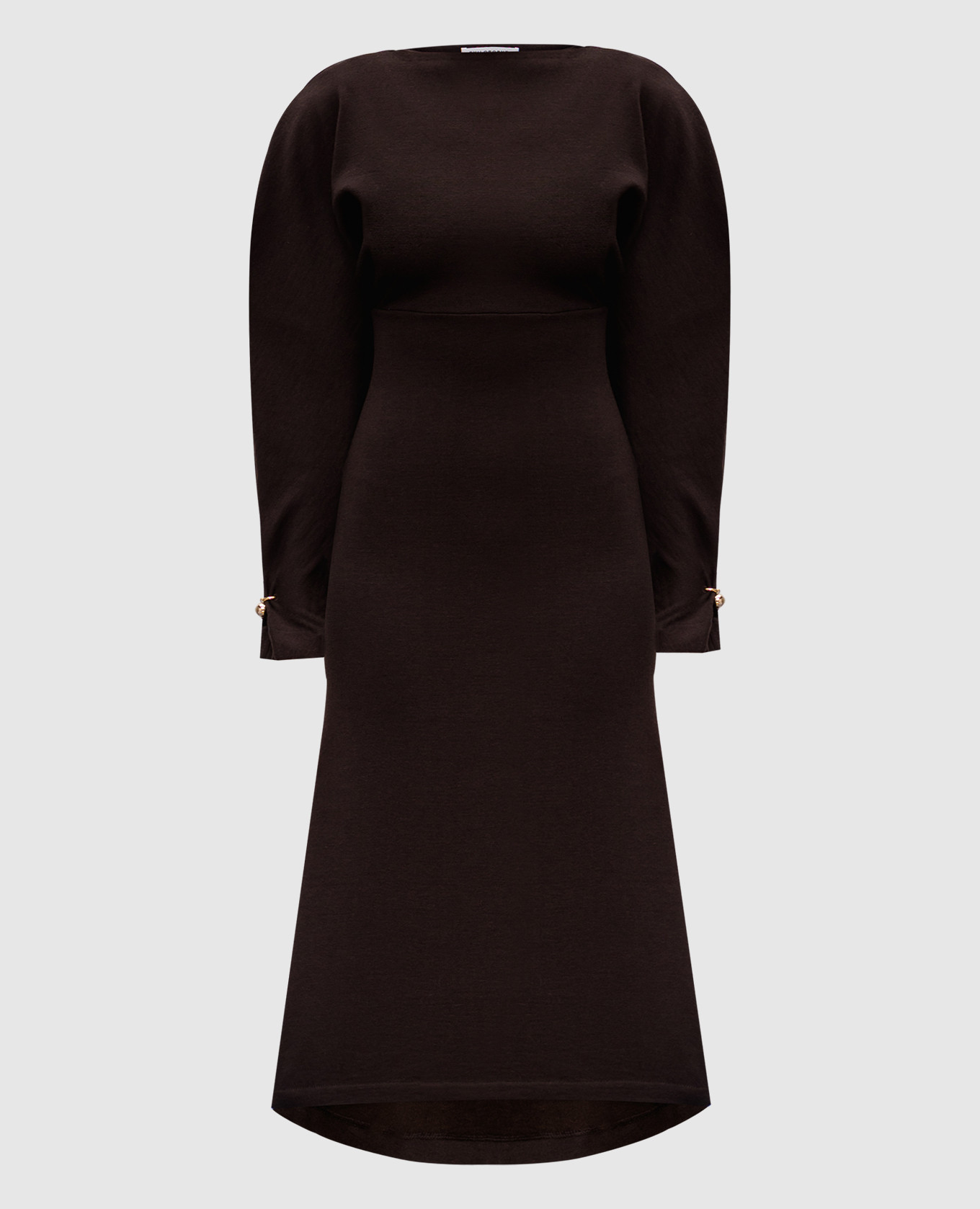 

Brown midi dress with wool Philosophy di Lorenzo Serafini