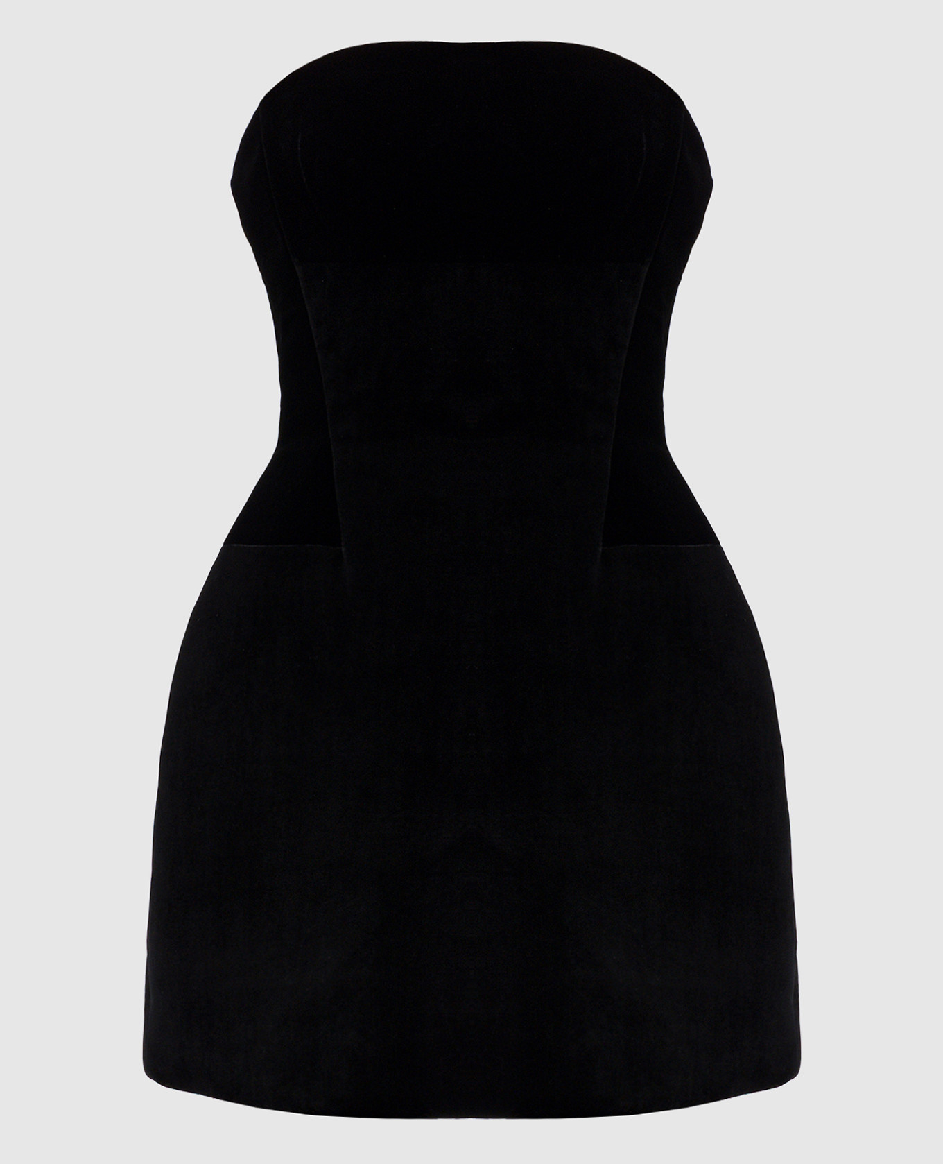 

Black velvet bustier dress with silk Ermanno Scervino