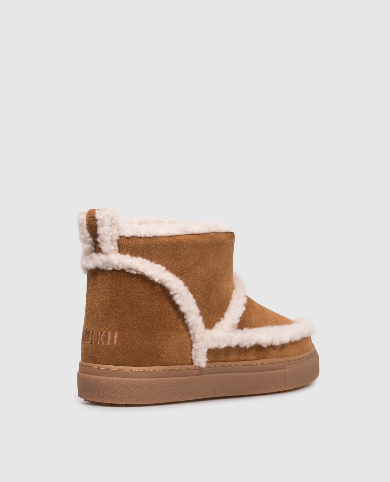 

Children's brown suede boots with fur and logo Inuikii
