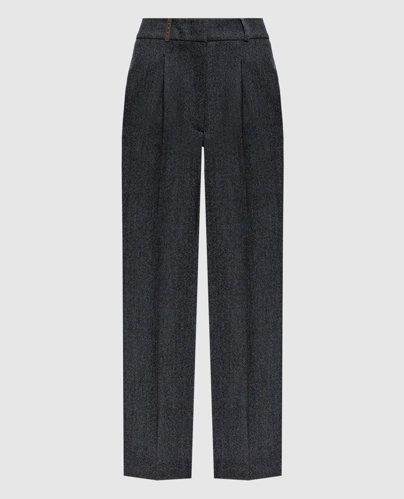

Gray wool trousers with monil chain Peserico, Grey