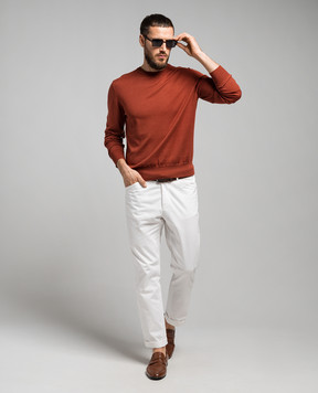 Cashmere&Whiskey Brown jumper with silk and cashmere FS02