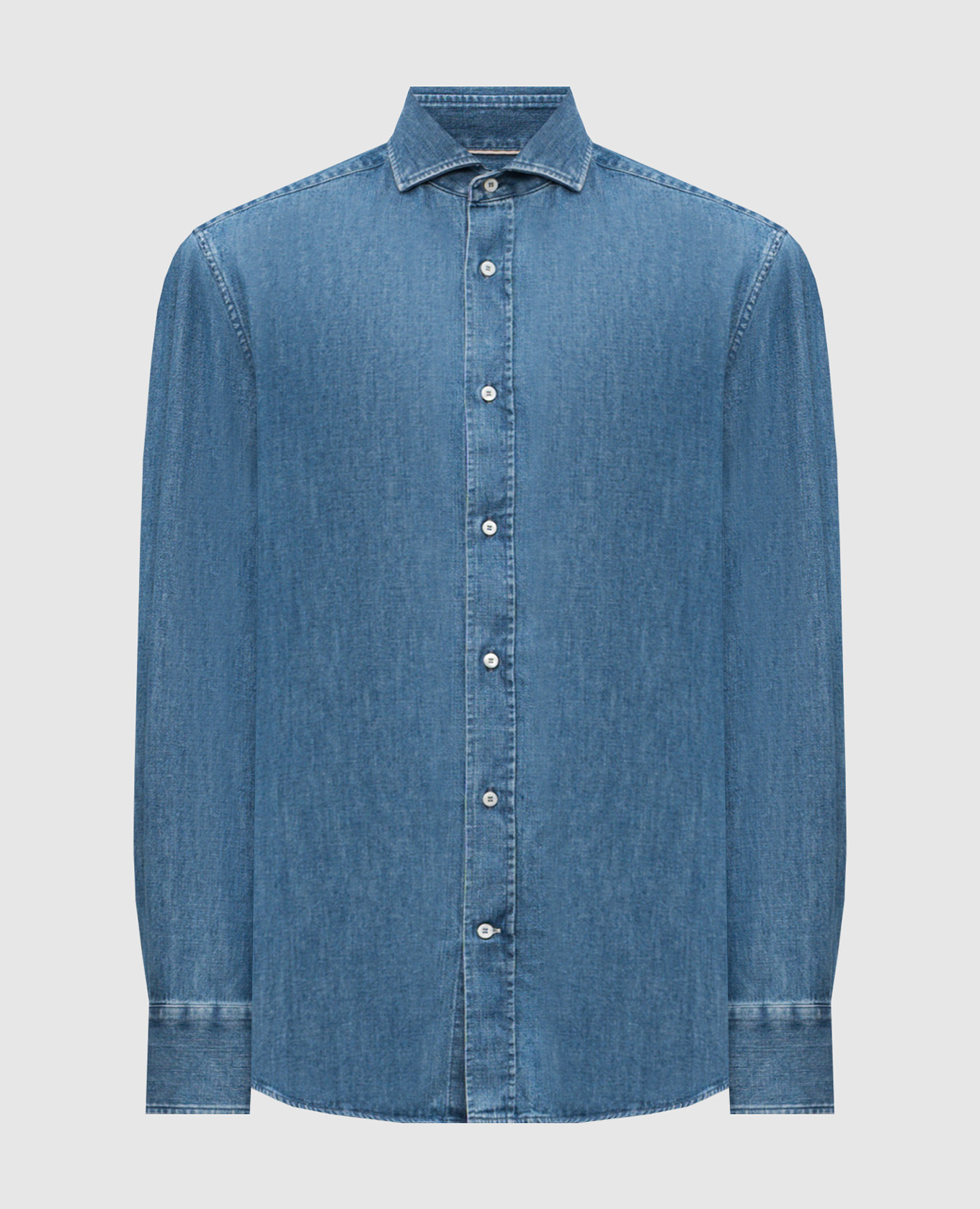 Blue denim shirt Brunello Cucinelli