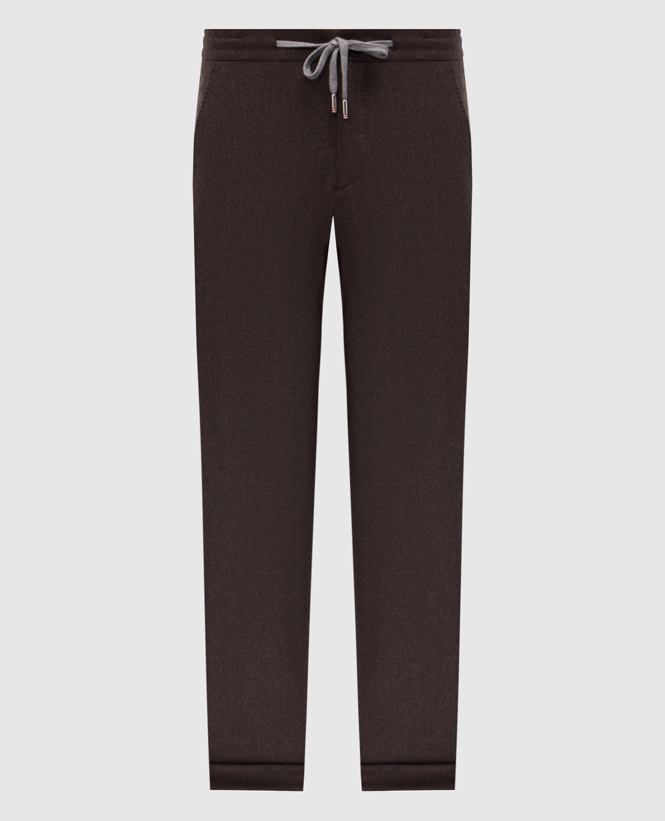 Caracciolo brown wool and cashmere trousers