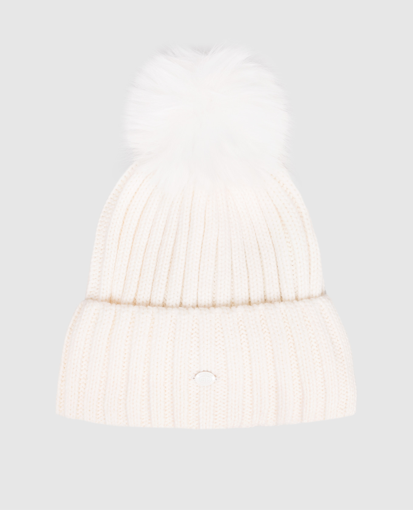 White UNA hat with wool Goldbergh