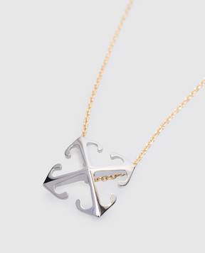 Off-White Gold chain with logo emblem OWOB13OS25MET001