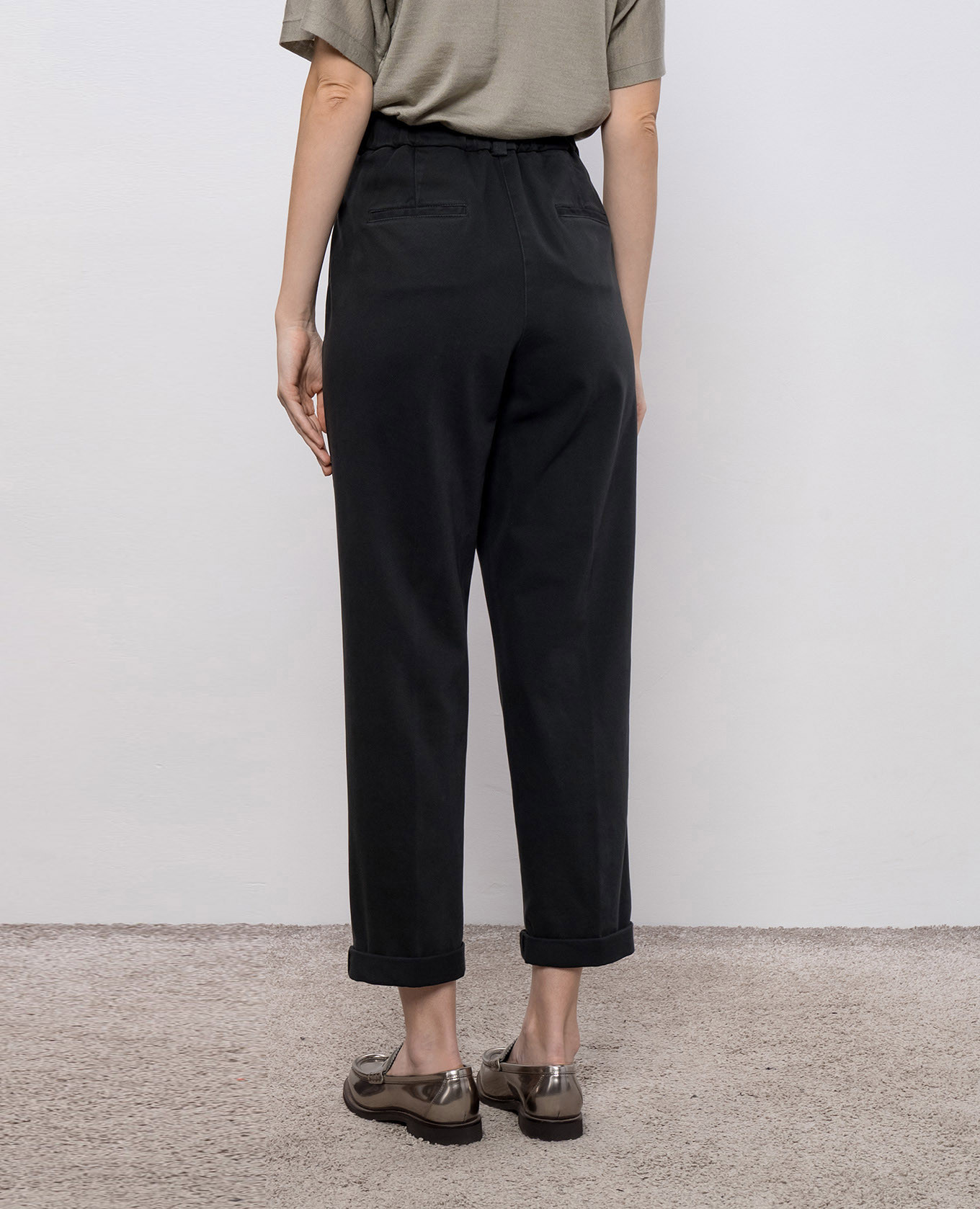 Gray pants with lapels Peserico 4