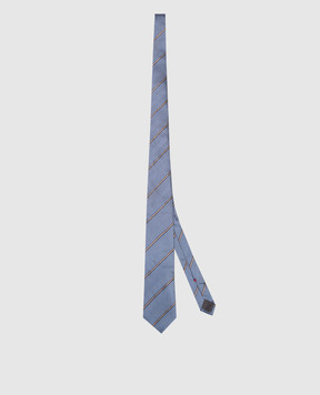Brunello Cucinelli Blue striped silk tie MI8840018