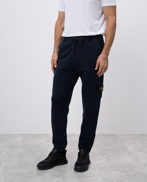 Stone Island Blue joggers with logo patch 811561141