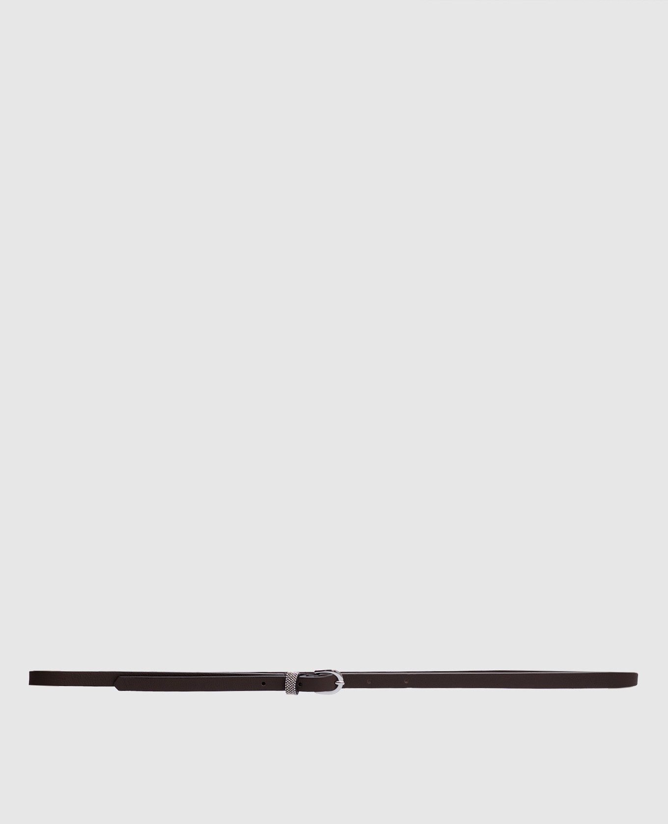 

Brown leather belt with monil chain Peserico