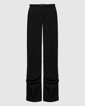 SSHEENA Black PUNK flared pants with wool 24SSPUNKTS24004