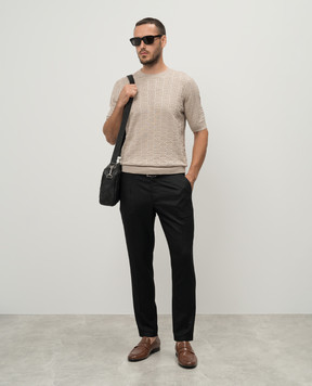 Dolce&Gabbana Black pants made of wool GW13ETFU21Q