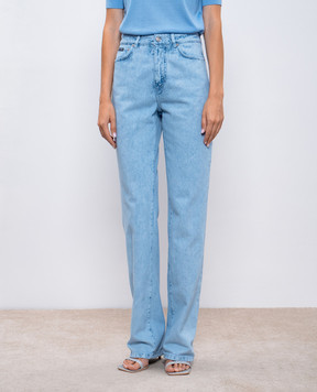Dolce&Gabbana Blue jeans with logo embroidery FTC69ZG8LX3
