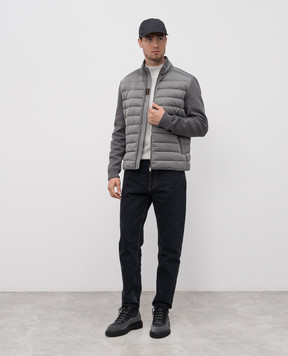 MooRER Gray down jacket CATTANEO CATTANEOS3C