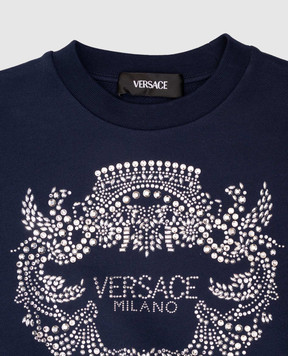 Versace Children's blue sweatshirt with crystals 10181921A14943