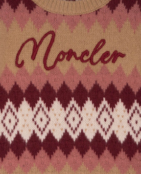 Moncler ENFANT Children's sweater made of wool with logo embroidery in a pattern J29549C00007M1241810