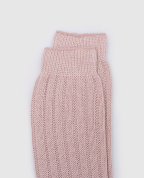 Story Loris Children's pink knee highs made of wool and cashmere 35203