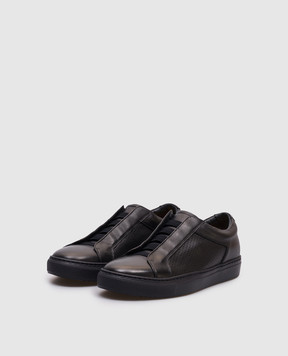 Doucal's Blue leather sneakers DU3408ROGEUY214