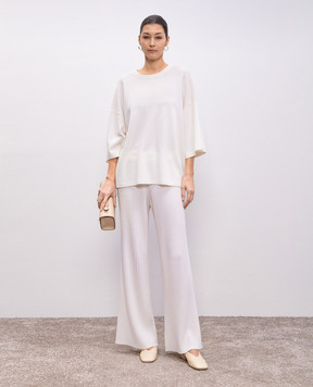 Allude White wool and cashmere top 25217051