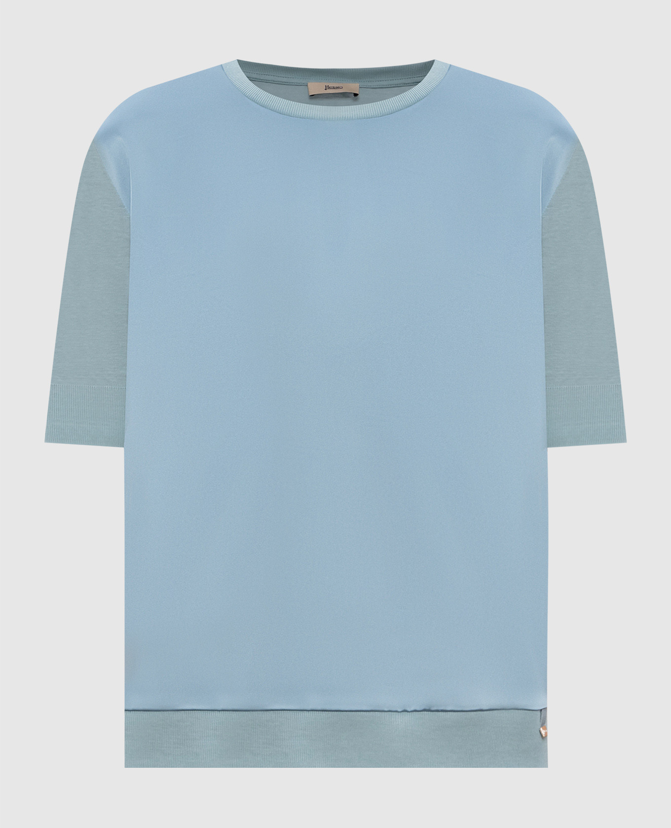 

Blue T-shirt with logo Herno, Light blue