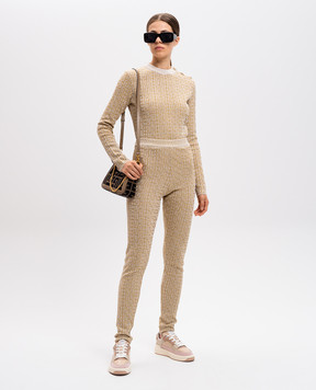 Balmain Beige jumper in PB Labyrinth pattern DF2AR910KH69